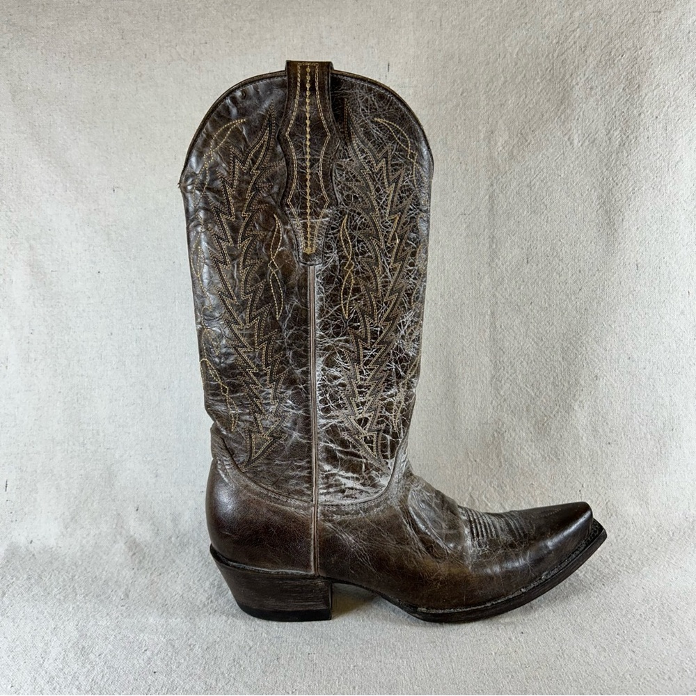 Cavender’s Women’s 8.5 Brown Leather Cowboy Boots - Picture 6 of 16